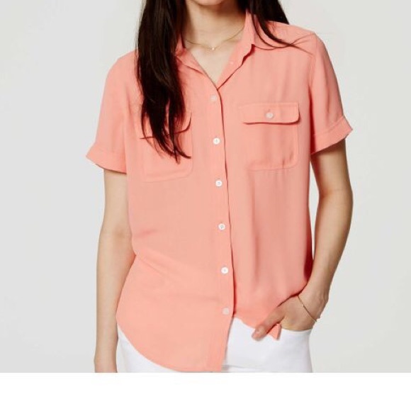 loft short sleeve blouse
